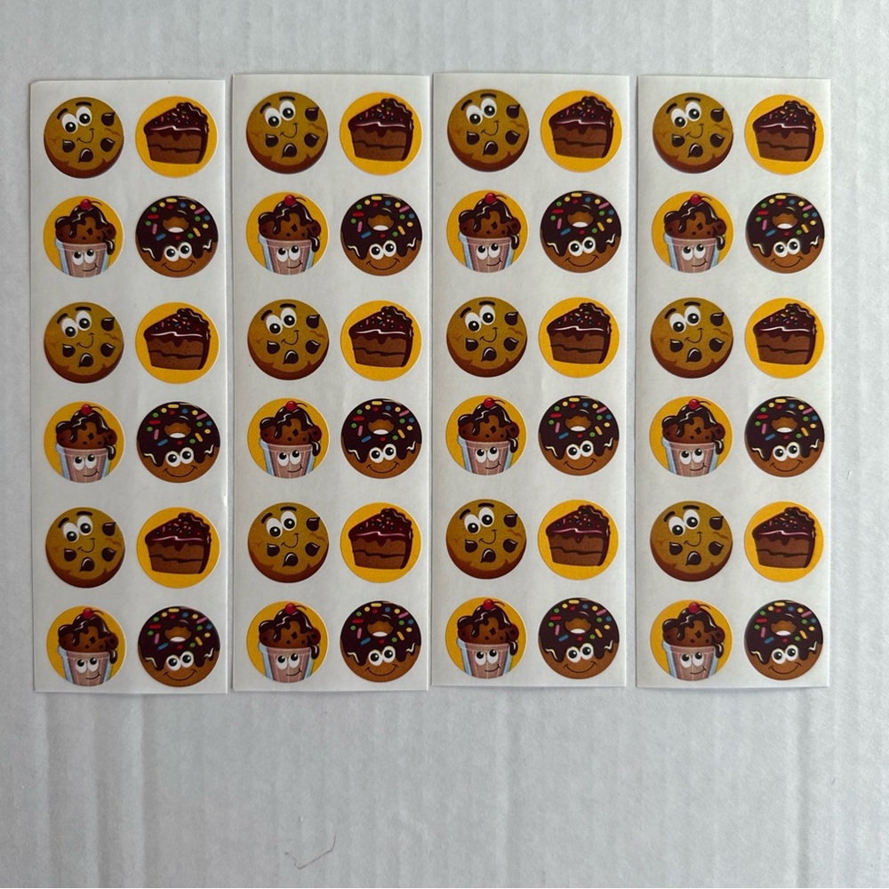 Sandylion Scratch n Sniff Cupcake Stickers (no logo)-4 strips